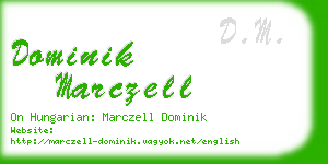dominik marczell business card